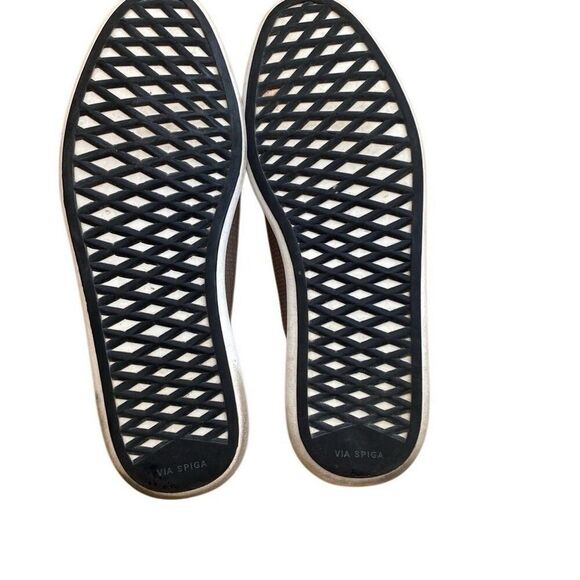 Via Spiga Marlow Taupe Stretch Sock Slip-On Comfort Sneakers Women’s Size 10.5 - Picture 5 of 6